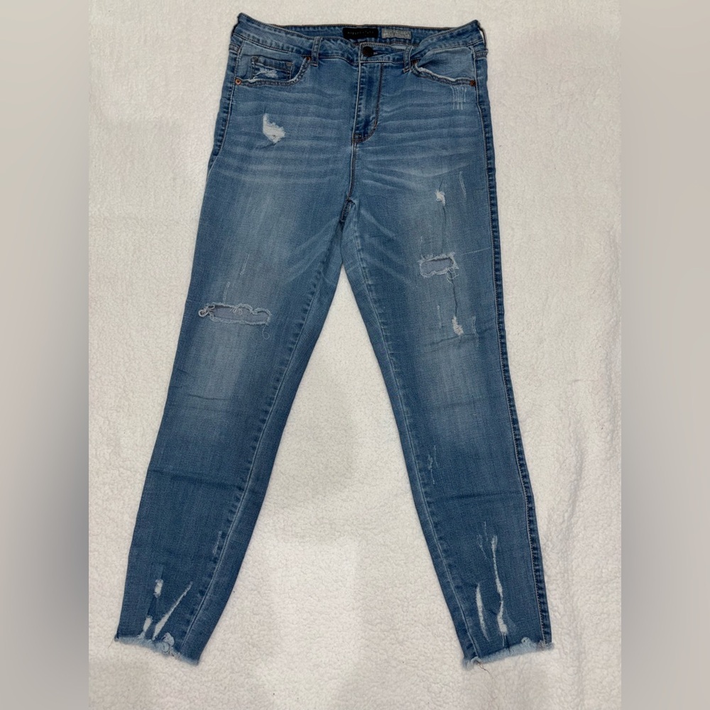 Aeropostale Light Blue Ripped Skinny Jeans